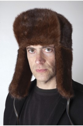 Scandinavian mink fur hat, Russian style